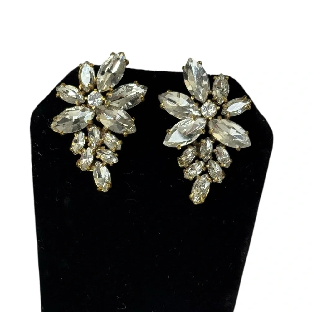 J. Crew Crystal Cluster Earrings - Picture 2 of 4
